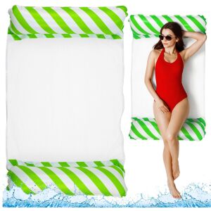 Felfújható Vízfüggőágy Matrac Nyugágy Fehér És Zöld 120x70cm – 26816 146211319 - Strandcikk