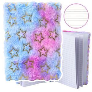 Plüss jegyzetfüzet vonalas, arany csillagokkal, pasztell színben, A5, 80 lap – 21655 146211561 - Irodai papíráru