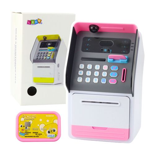 ATM széf malacpersely PIN kód ATM kártya rózsaszín – 23497