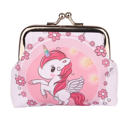 Gyerek pénztárca unikornis virágokkal fémkapocs 10x9cm – 24900 146212360