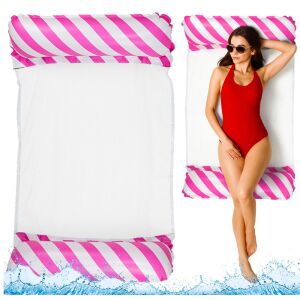 Felfújható Vízfüggőágy Matrac Nyugágy Fehér És Rózsaszín 120x70cm – 26815 146212391 - Strandcikk