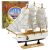 Gyűjthető dekoratív háromárbocos vitorláshajó modell fehér 24x23cm – 22574 146212625