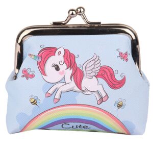 GYERMEK PÉNZTÁRCA EGYSZARVÚVAL SZIVÁRVÁNY FELETT 10 x 9 CM – 24903 146212993 - Gyerek pénztárca