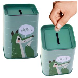 Malacpersely Róka Fém spórolni tanulás zöld 11x8cm – 22089 146213164 - Persely