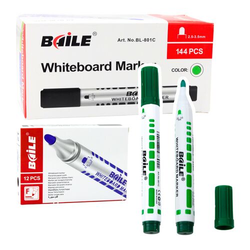 Zöld szárazon radírozható kartonfilc készlet, 12 db – 21510 146213338