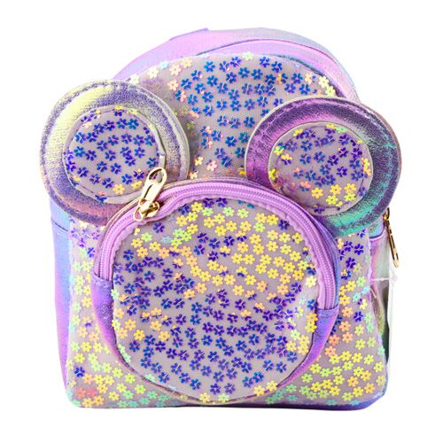 Gyermek hátizsák flitteres egérfüles lila 22cm 3L – 22288 146214227