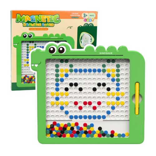 Mágneses tábla kirakó mozaik dinoszaurusz zöld kártyák 20 minta- 25147 146214849