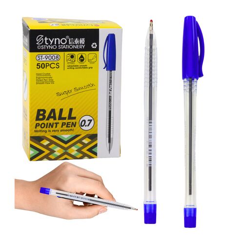 Golyóstoll kupakkal, kék tintás hegy, 0,7 mm 21505 146214864