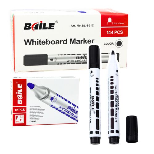 Fekete száraz radír táblamarker készlet 12db – 21513