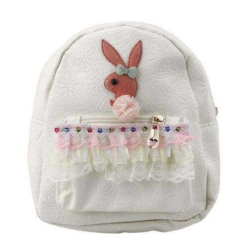 Gyermek hátizsák dombornyomott nyúl fodros krém 20cm 2.5L – 22304 146215688