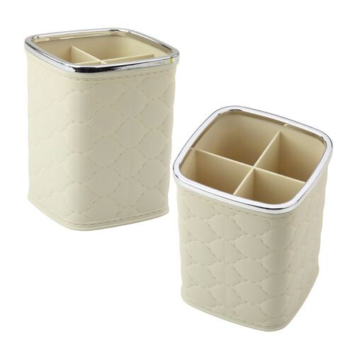 Ecsetrendező, négy rekeszes, fehér, 12 x 9,5 cm– 21949 146216603