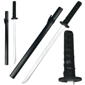 Fa Katana Kard Játéktréning Kellék Fekete 70cm– 22125