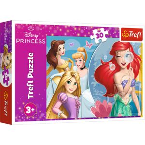 30 darabos puzzle – Egy gyönyörű nap hercegnőkkel – Disney Princess Trefl 18308- 27860