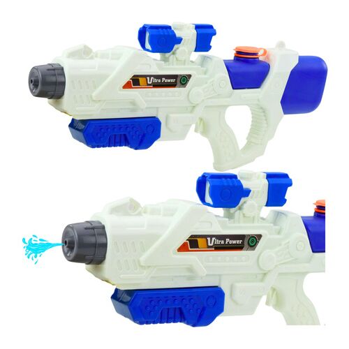 Mechanikus pumpás vízipisztoly puska fehér és kék 600ml- 25252 146216828