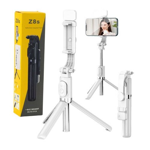 Szelfibot, állvány, telefon távirányító, bluetooth tartó, ZS8, fehér- 24869 146217240