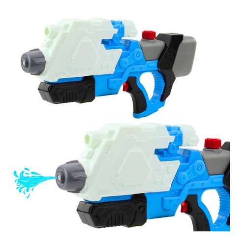 Mechanikus pumpás vízipuska pisztoly, fehér és kék, 650 ml 24364 146217350