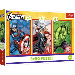 Puzzle -3×50 – A hősöd / Disney Marvel The Avengers Trefl 34891 26510 146217573 - Puzzle & Kirakó