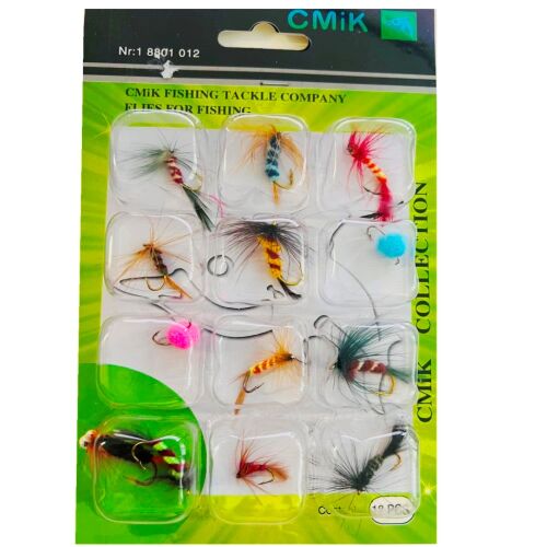 12 darabos műlégy szett horgászathoz (BBHR) 146217621