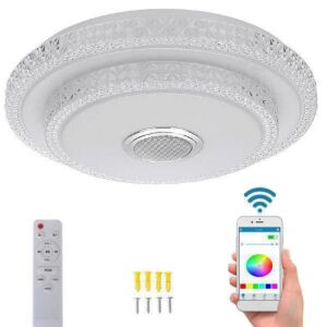 Smart Lamp - Intelligens RGBW mennyezeti lámpa Bluetooth-os hangszóróval , 3000-6500K - EMELETES (BBD) (BBJH) 146217878 - Okoslámpa