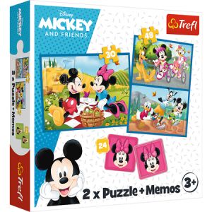 Puzzle 2 az 1-ben + emlékeztetők – Ismerje meg a Disney Trefl 93344 hőseit 26778