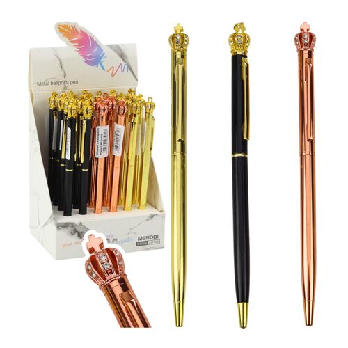 Fém golyóstoll automata korona kék tinta 1.0mm – 21566 146218855