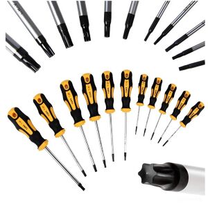 TorX csavarhúzó készlet 11 részes – strapabíró króm-vanádium acél szerszámkészlet precíziós munkákhoz (BBD) 146219305 - Csavarhúzó