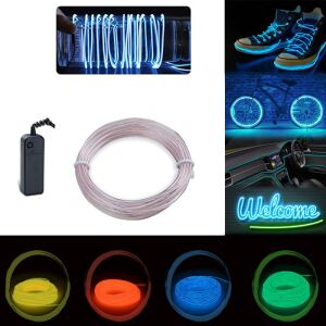 Kit fir luminos El Wire, lungime 2 metri, invertor inclus Alb 146221015 - Crăciun