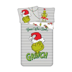 Cuvertură de pat Grinch cu ghici cine e în spate 140x200 cm, 70x90 cm 146221893 - Lenjerie de pat - tineri și adulți