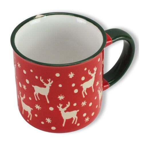 Karácsonyi bögre - piros 8cm 146223257