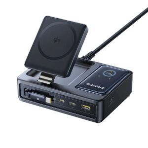 Baseus P10170902123-00 NOMOS Airpods és Telefon Wireless Mágnesesen töltő 140W - Fekete 146224470 - Baseus