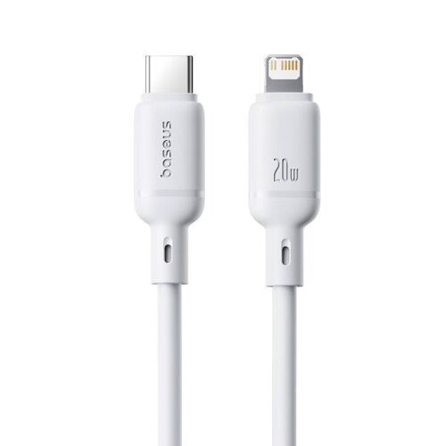 Baseus Silky Series USB Type-C apa - Lightning apa Adat és töltőkábel 2m - Fehér 146224751