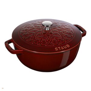 Staub La Marmite Öntöttvas kerek Főzőedény Ø24cm 3,6L - Bordó 146225203 - Staub