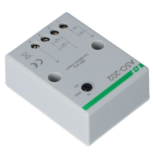 Lépcsőházi kapcsoló ASO-202 Un=230V~ Io<16A blokkolásgátlóval, panelre szerelhető 146226430