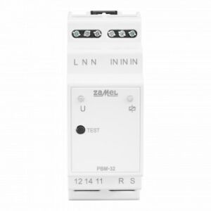 Bistabil (impulzus) relé nullára kapcsolva központi beállítás/visszaállítás vezérléssel, 230V AC PBM-32