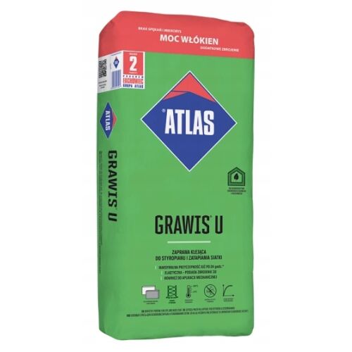 ATLAS GRAWIS U 25kg polisztirol ragasztó zsák - Építőipari ragasztó