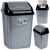 Szürke műanyag szemetes 16 l 146227332