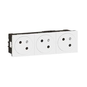 M45: DLP aljzat 3x2P+Z, automatikus csatlakozás - 6 modul, fehér, 16A-250V~
