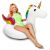 Kółko materac jednorożec unicorn dmuchany wakacje 90 cm do pływania basen 146227483
