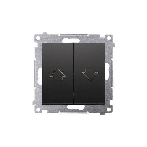 Redőny gomb (modul) 10AX, 250V~, gyorscsatlakozók, matt fekete Simon54 146227535