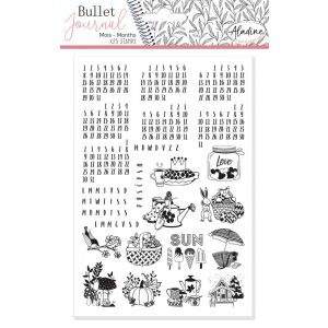 Aladine Gumibélyegző - Universal Months - Bullet Journal Foam Stamps (1 csomag) 146229670 - Nyomda