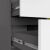 JERRY komód 3 fiókkal és polcos szekrénnyel, laminált forgácslap, 80x35x77 cm, grafitszürke és fehér 146232628