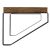 Set 3 rafturi de perete din metal si MDF, 30-35-40x12 cm, negru si maro 146232808