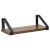 Set 3 rafturi de perete din metal si MDF, 30-35-40x12 cm, negru si maro 146232808