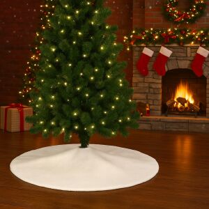 Vianočná podložka pod stromček, priemer 100 cm, biela 146233058 - Vianoce