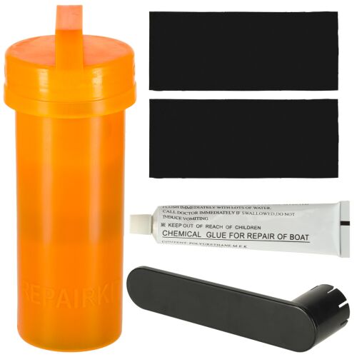 Set reparatie SUP cu 2 petice, lipici rezistent si cheie pentru supapa, in cutie practica 146233100