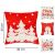 Set 4 fete de perna decorative, 40x40 cm, motive de Craciun, rosu alb 146233164