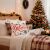 Set 4 fete de perna decorative, 40x40 cm, motive de Craciun, rosu alb 146233164