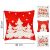Set 4 fete de perna decorative, 40x40 cm, motive de Craciun, rosu alb 146233164