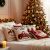Set of 4 decorative cushion covers, 40x40 cm, Christmas motifs, red and white 146233176
