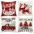 Set of 4 decorative cushion covers, 40x40 cm, Christmas motifs, red and white 146233176